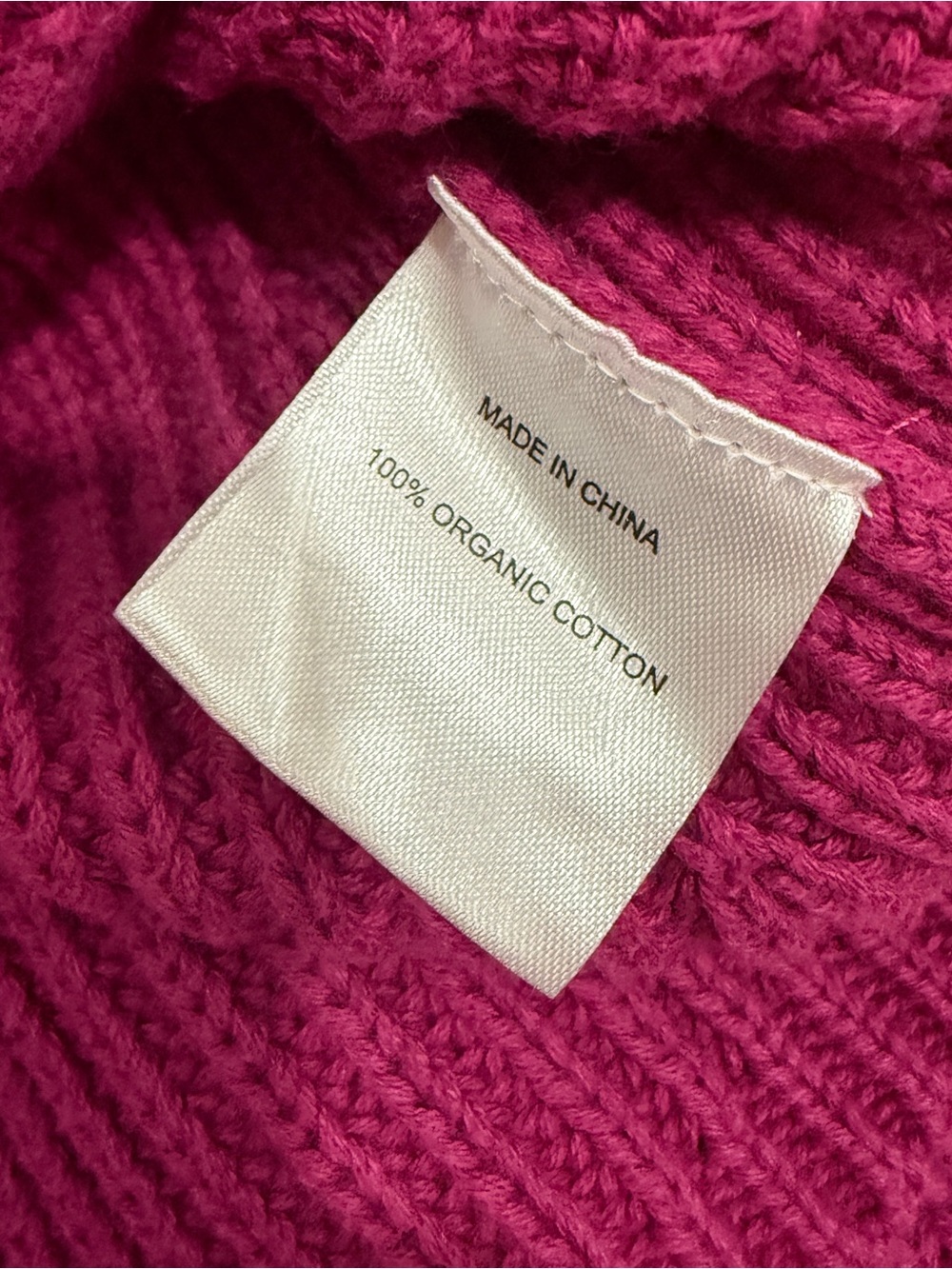 Quince Fuchsia Crewneck Ribbed Knit Sweater - Picture 4 of 4